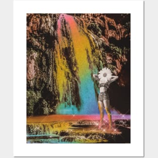 Rainbow waterfalls Posters and Art